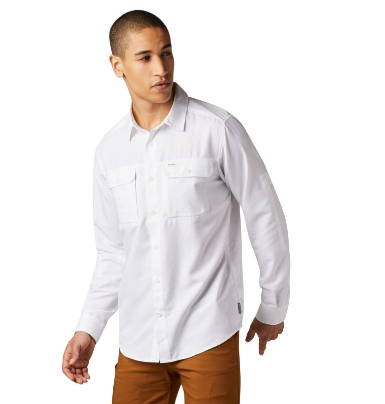 Thumbnail: Men's Canyon Long Sleeve Shirt, Color: White, image 1