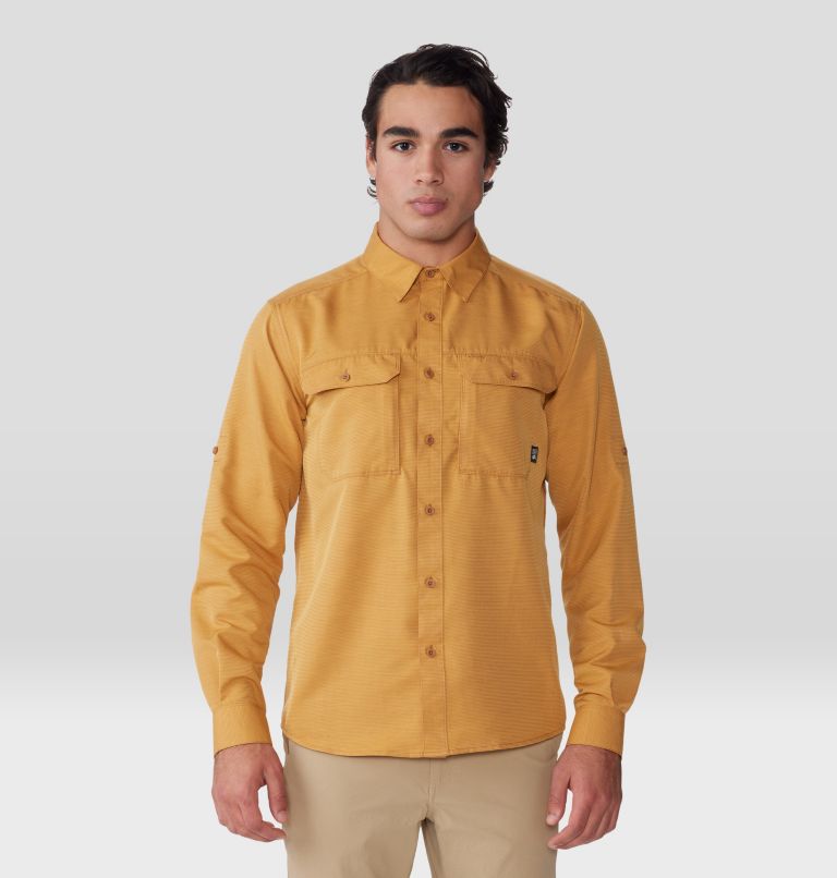 Mountain Hardwear Mens Shirt Button Up Roll Tab Sleeve Hiking