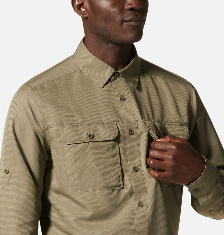 Men's Canyon Long Sleeve Shirt, Color: Stone Green, image 4