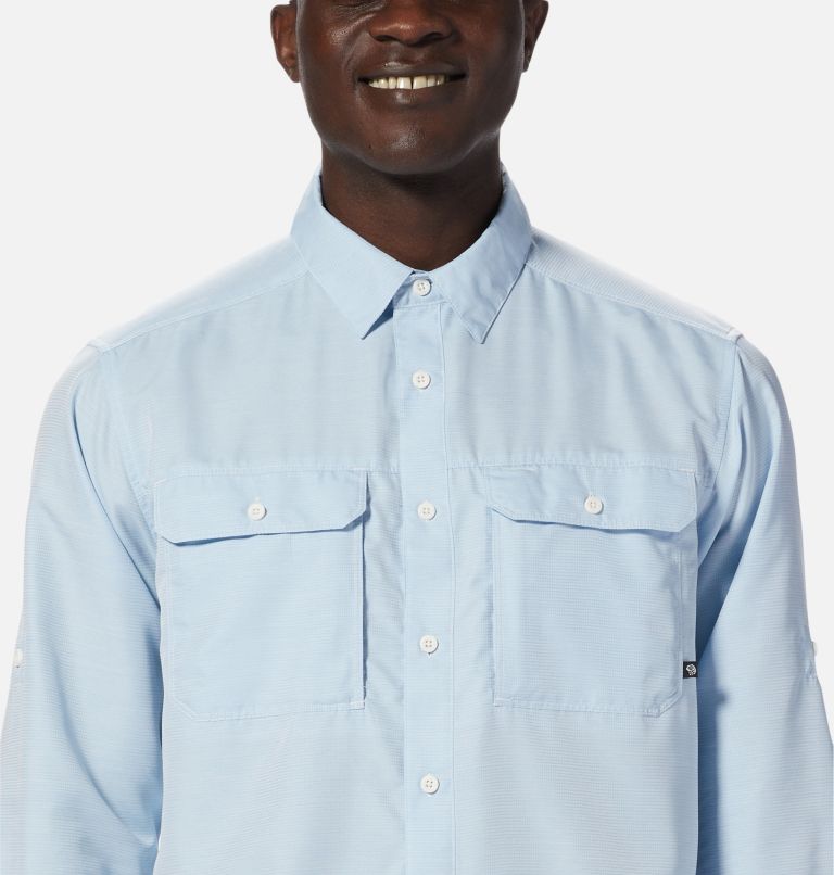 Men's Canyon Long Sleeve Shirt, Color: Blue Chambray, image 4