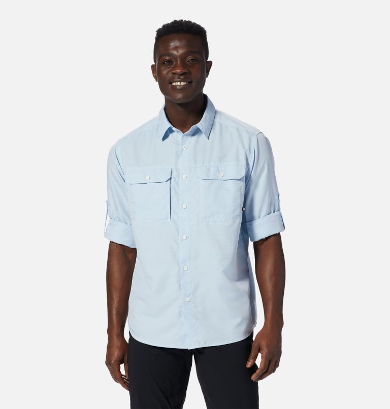 Men's Canyon Long Sleeve Shirt, Color: Blue Chambray, image 7
