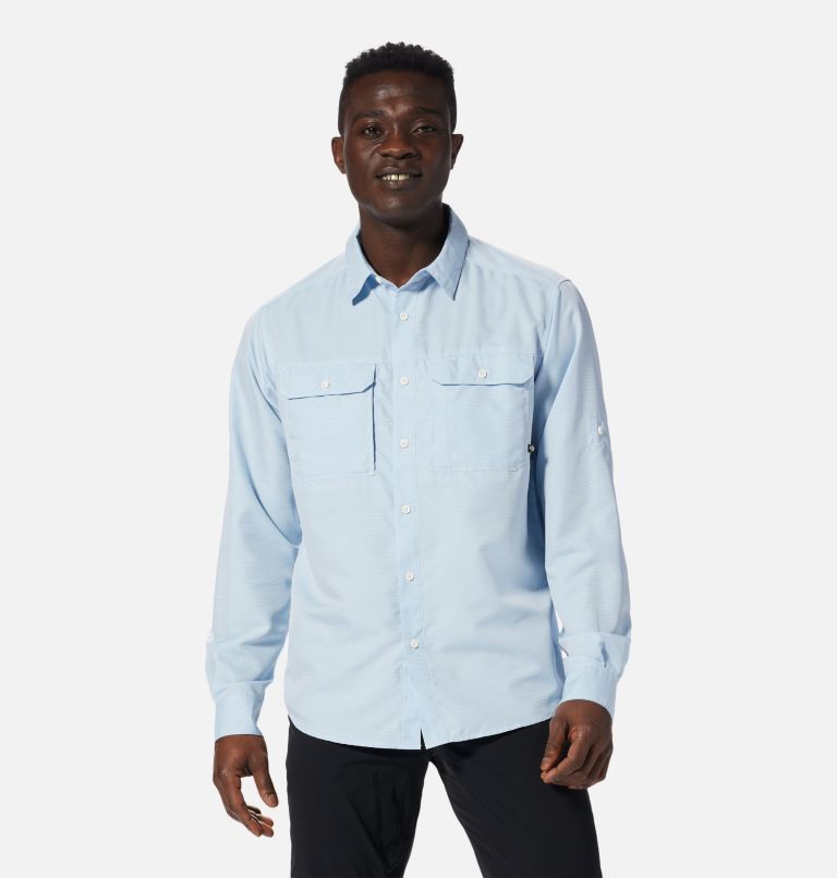 Men's Canyon Long Sleeve Shirt, Color: Blue Chambray, image 1