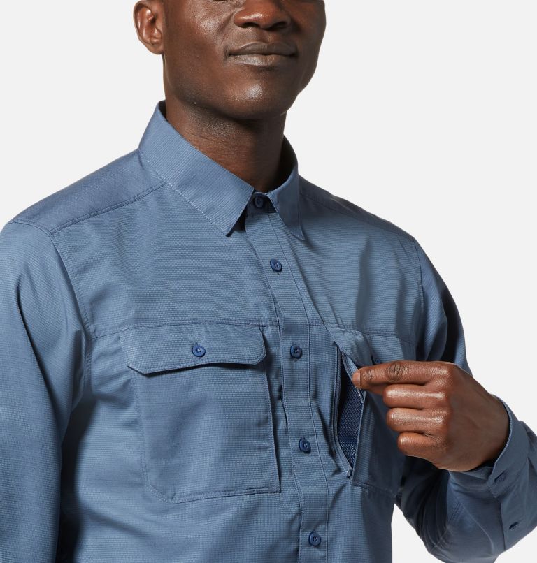 Men's Canyon Long Sleeve Shirt, Color: Zinc, image 7