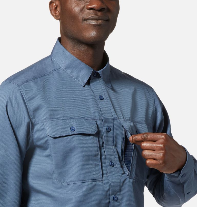 Thumbnail: Men's Canyon Long Sleeve Shirt, Color: Zinc, image 7
