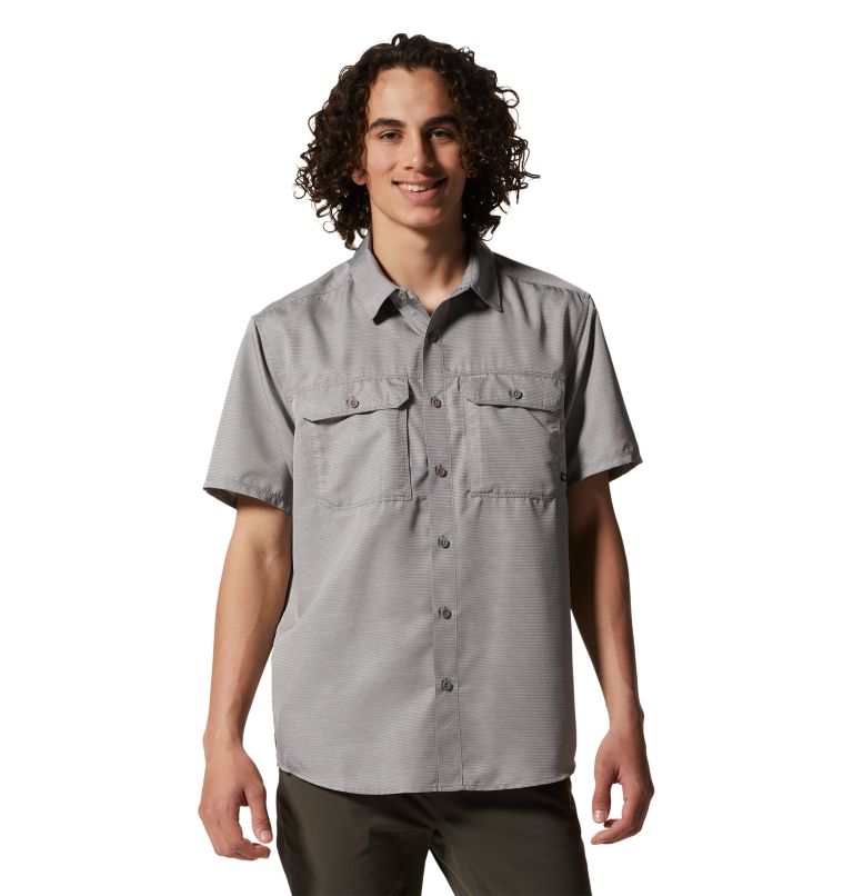 Mens Short Sleeve Button Up Work Shirt, TechPackTemplate