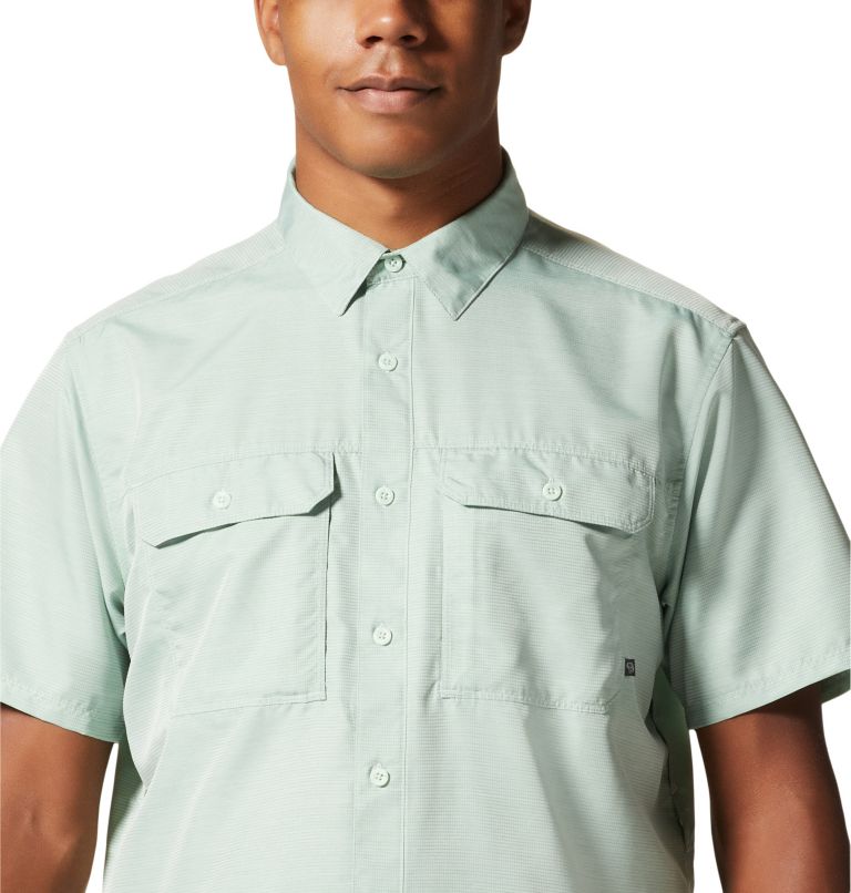 Thumbnail: Men's Canyon Short Sleeve Shirt, Color: Glacial Mint, image 4