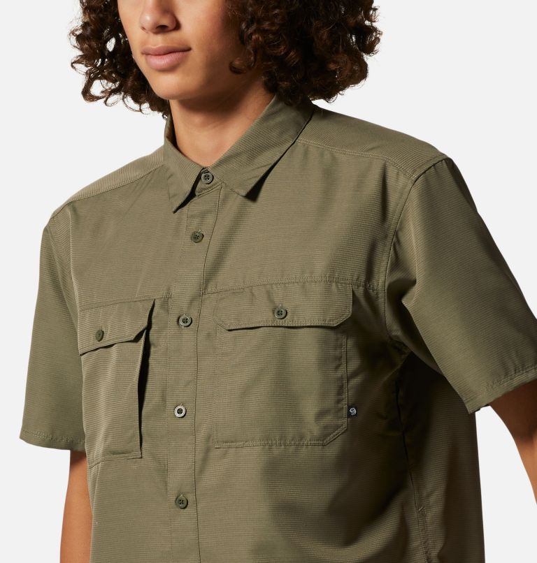 Thumbnail: Men's Canyon Short Sleeve Shirt, Color: Stone Green, image 5