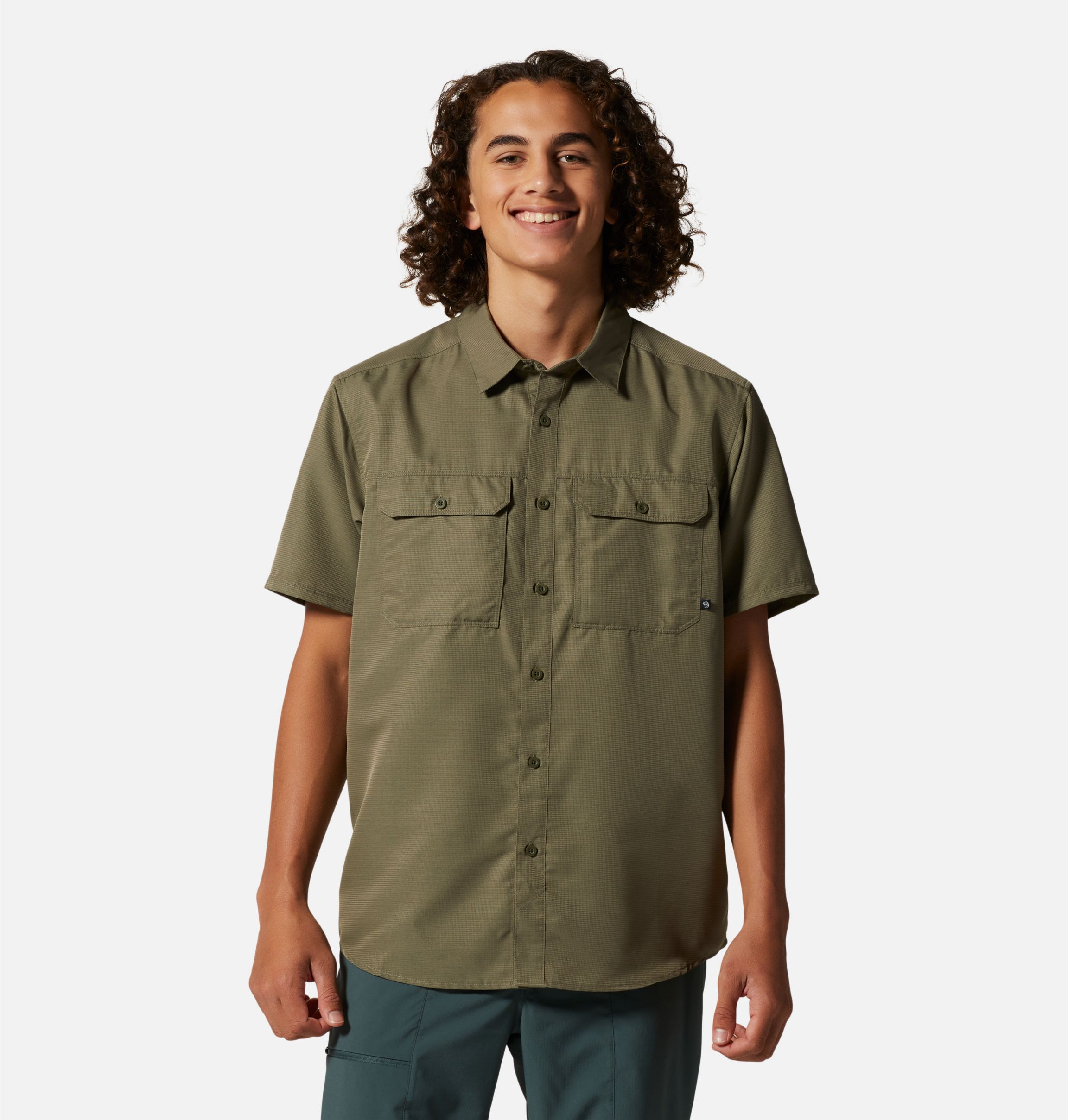 Columbia Men's Pine Canyon Short Sleeve Shirt - S - GreenPrints