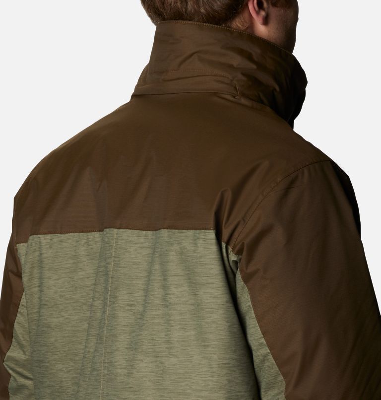 Thumbnail: Men's Timberline Triple Interchange Jacket, Color: Stone Green Jacquard Texture, Olive Grn, image 8