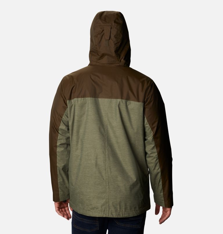 Thumbnail: Men's Timberline Triple Interchange Jacket, Color: Stone Green Jacquard Texture, Olive Grn, image 2