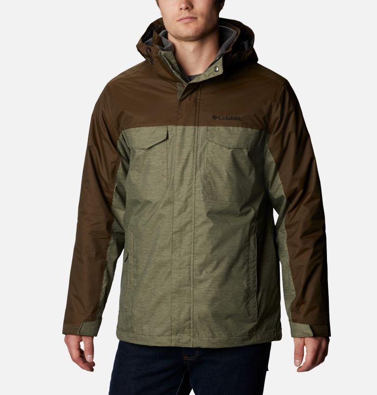 Columbia Omni-Tech Novelty Hooded Jacket Men’s Large Waterproof Insulated K-1