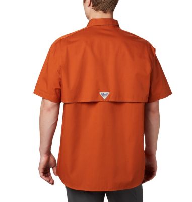 orange columbia fishing shirt