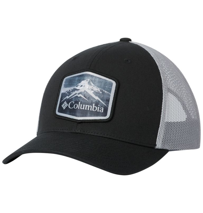 Columbia Mesh Snap Back Hat | 018 | O/S, Color: Black, Hex Patch, image 1