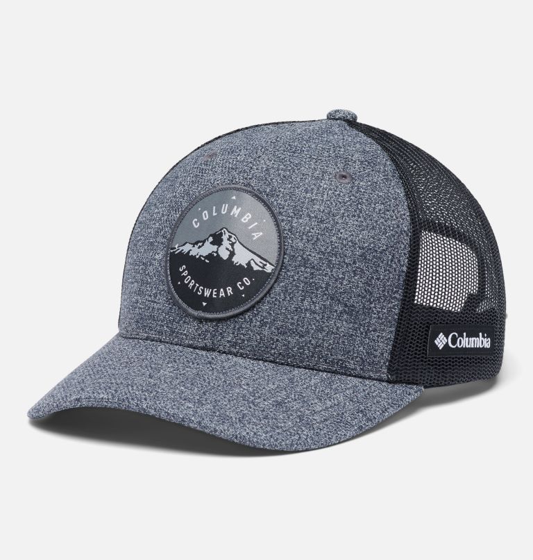 Thumbnail: Columbia Mesh Snap Back - High | 053 | O/S, Color: Grill Heather Mt Hood Circle Patch, image 1