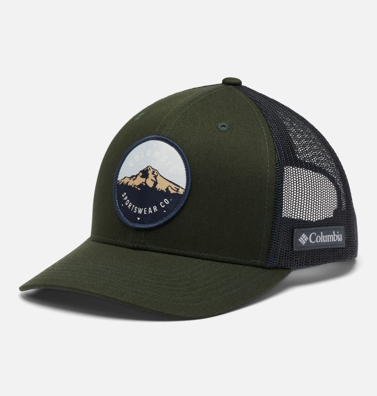 Thumbnail: Columbia Mesh Snap Back - High | 370 | O/S, Color: Spruce, Dark Nocturnal Mt Hood Patch, image 1