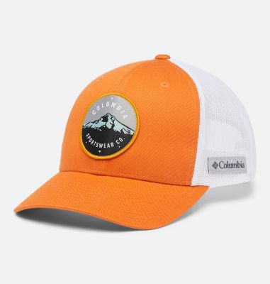 Columbia Unisex Snapback Hat - UPF 50 Sun Protection, Adjustable Fit, Black/Azul/Cactus Pink With Icon Patch