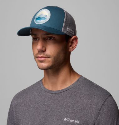 Columbia Mesh Snapback Hut, Unisex, Color: Everblue, Circular Landscape, image 15