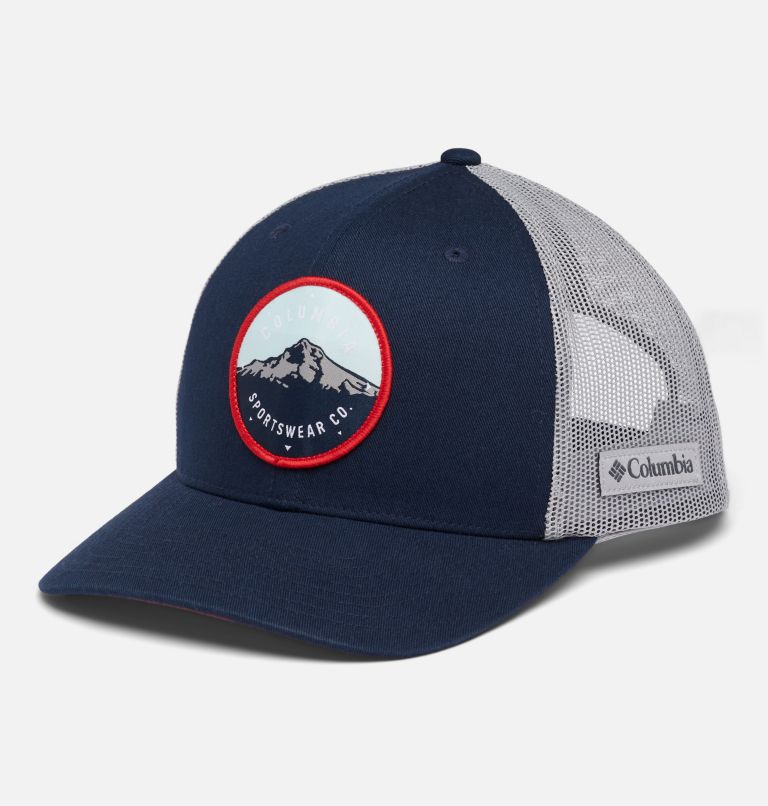 Unisex Columbia Mesh Snap Back Hat, Color: Coll Navy, Columbia Grey, Mt Hood Circle, image 1