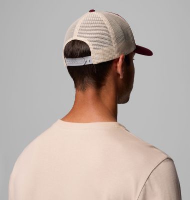 Columbia Mesh Snapback Hut, Unisex, Color: Rich Wine, Circular Landscape, image 4