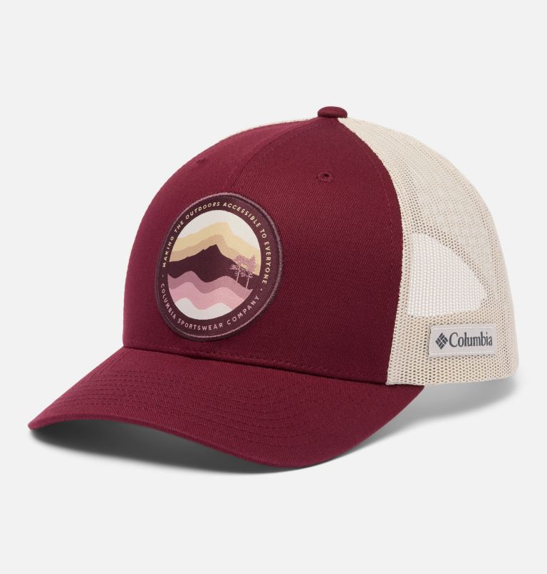 Columbia Mesh Snapback, Color: Rich Wine, Circular Landscape, image 1