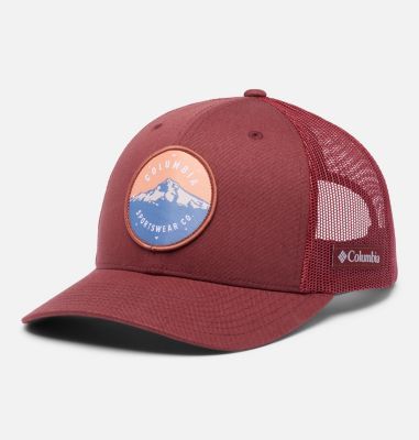 Columbia Hat Fleece Baseball Cap Adjustable Strap Outdoors Sky Mountains  Blue