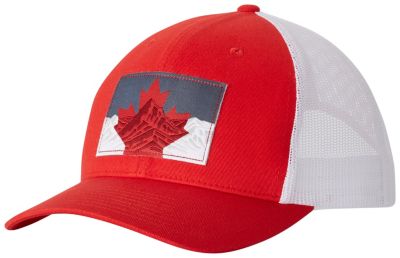 Unisex Columbia Mesh&trade; Snap Back Hat Columbia Mesh&trade; Snap Back Hat | 259 | O/S, Red Spark Canadian Rockies, front