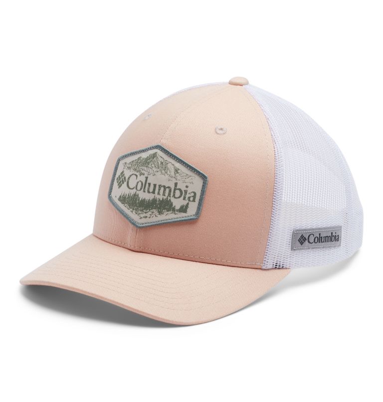 Columbia Mesh Snap Back Hat | 870 | O/S, Color: Peach Cloud, Outsider Patch, image 1