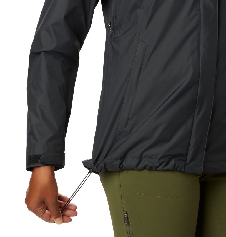 Thumbnail: Women's Pouration Rain Jacket, Color: Black, image 3