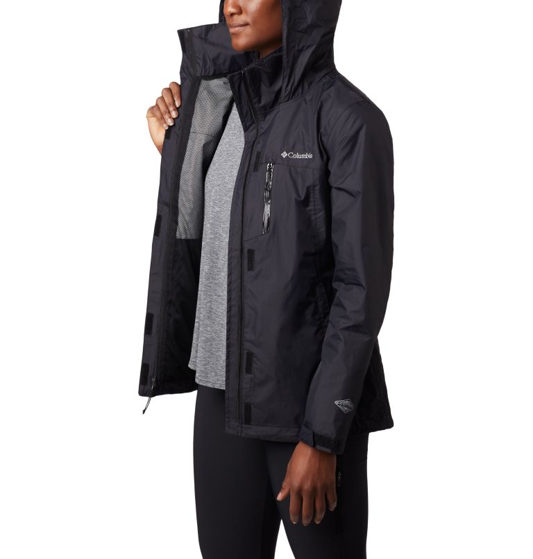 Thumbnail: Women's Pouration Rain Jacket, Color: Black, image 5