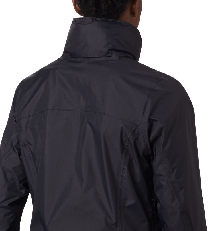 Women's Pouration Rain Jacket, Color: Black, image 6