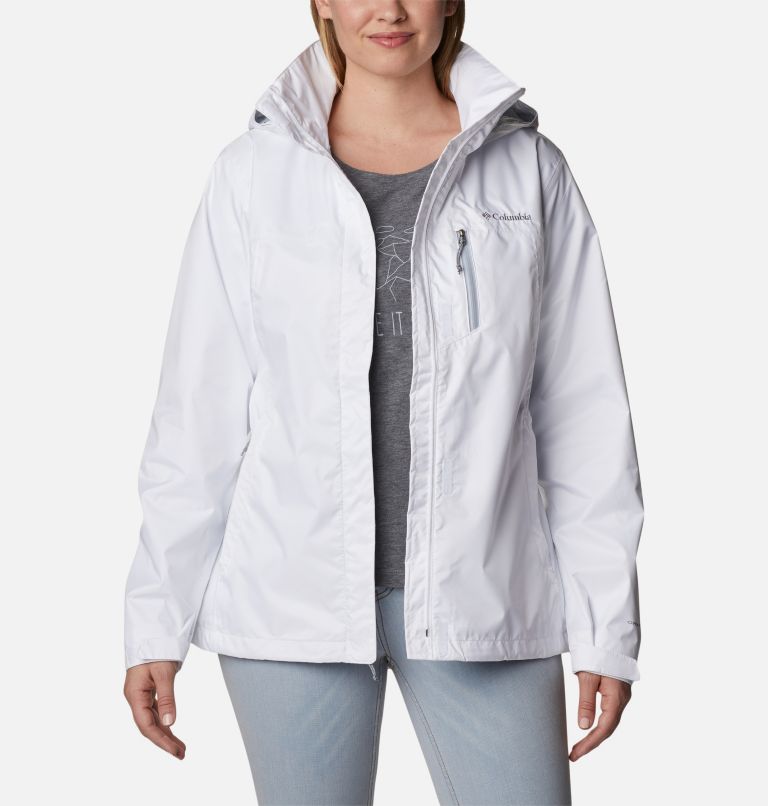 Women's Pouration Rain Jacket, Color: White, image 10