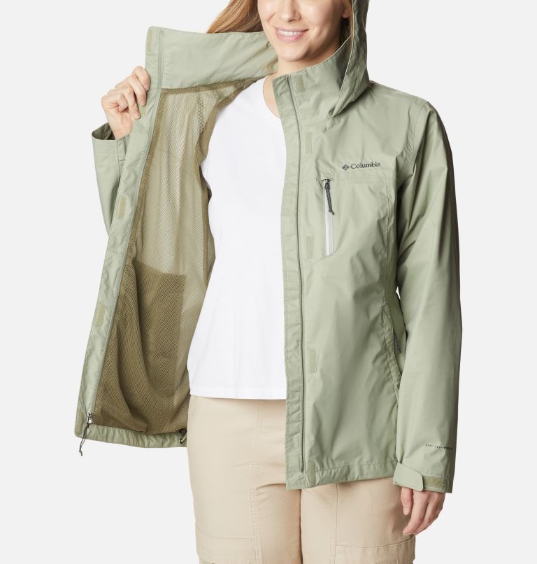 Women's Pouration Rain Jacket, Color: Safari, image 5