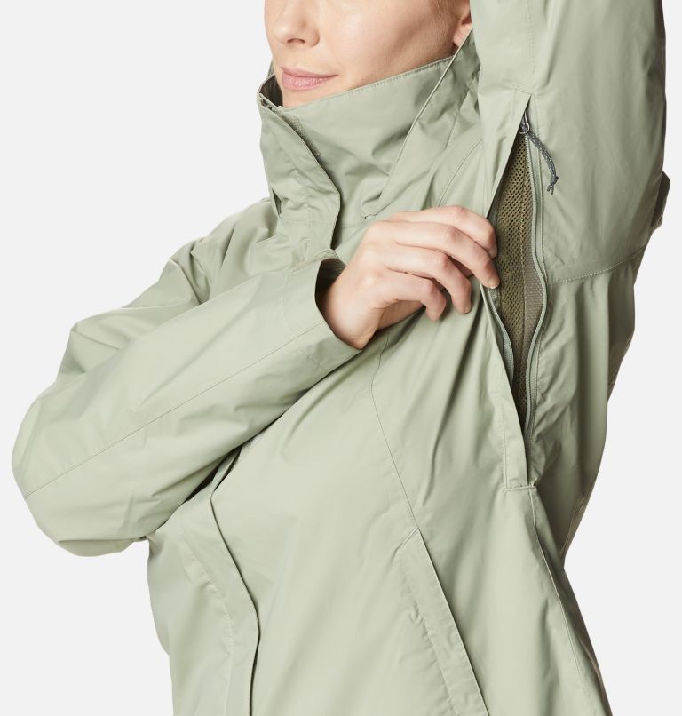 Women's Pouration Rain Jacket, Color: Safari, image 6