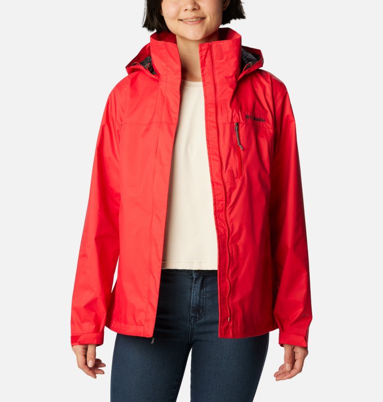 columbia rain jacket red