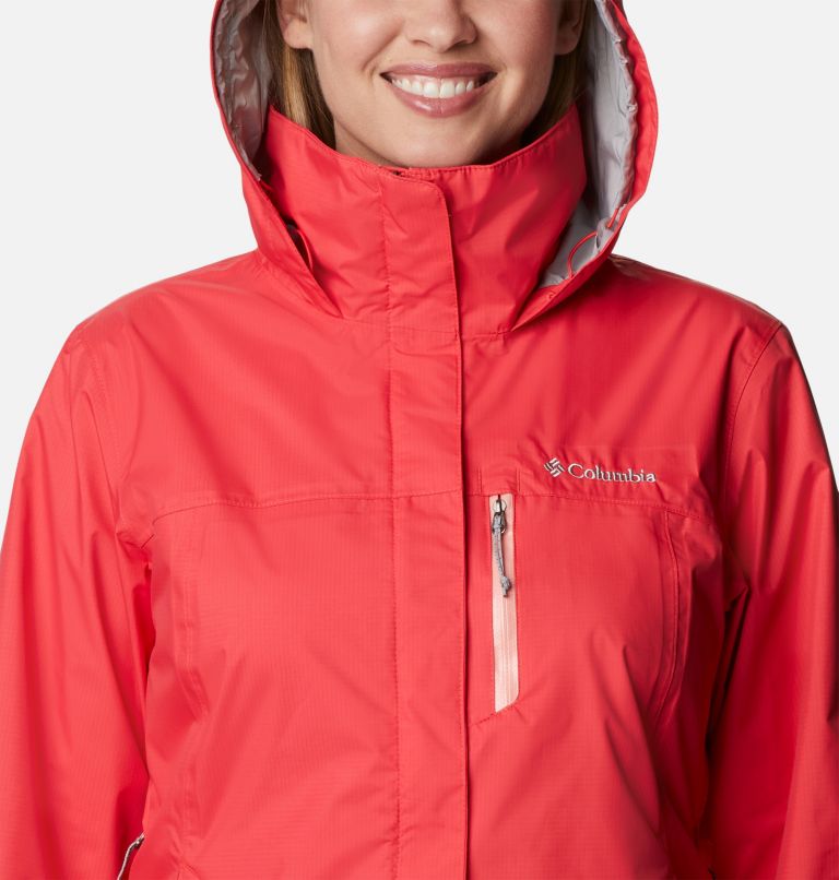 Women's Pouration Jacket, Color: Red Hibiscus
