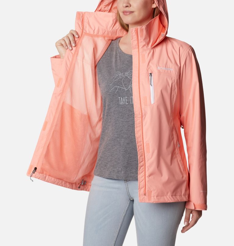 Women's Pouration Jacket, Color: Coral Reef