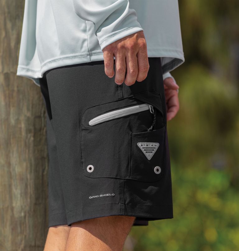 Thumbnail: Shorts PFG Terminal Tackle para hombre, Color: Black, Cool Grey, image 7
