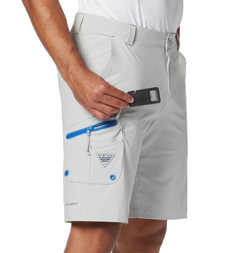Thumbnail: Men's PFG Terminal Tackle Shorts, Color: Cool Grey, Vivid Blue, image 3