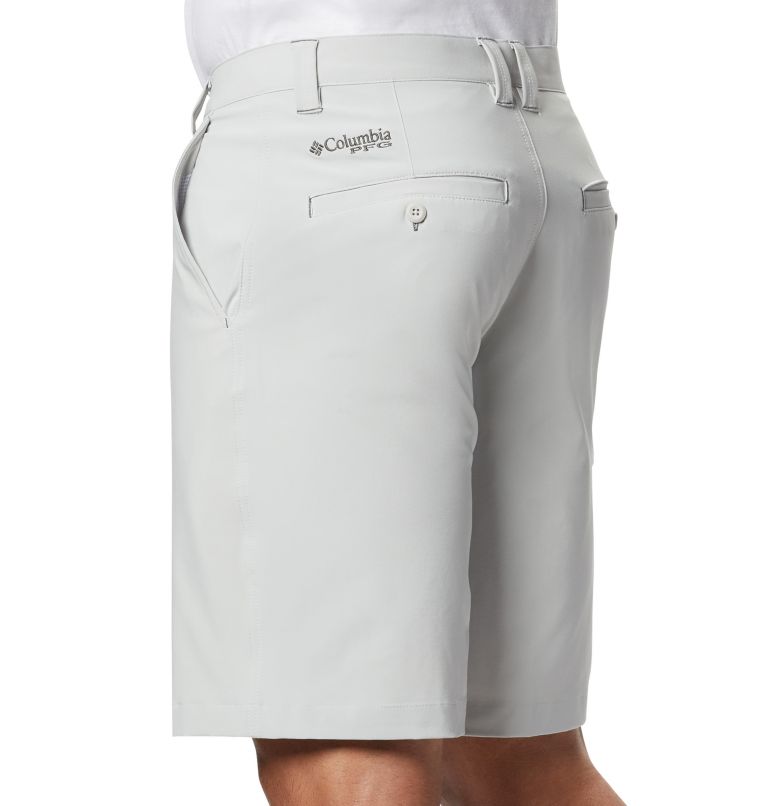 Men's PFG Terminal Tackle Shorts, Color: Cool Grey, Vivid Blue, image 4