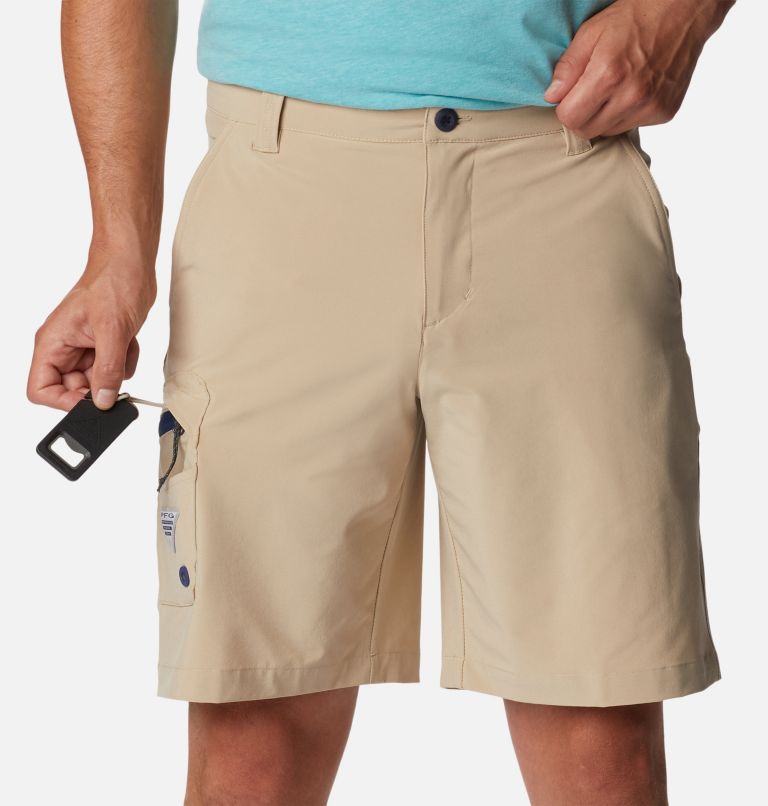 Thumbnail: Men's PFG Terminal Tackle Shorts, Color: Ancient Fossil, Carbon, image 4
