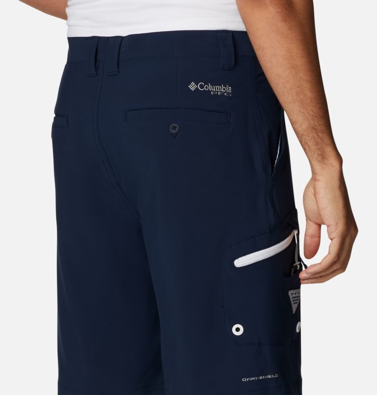 Men's PFG Terminal Tackle Shorts, Color: Collegiate Navy, White, image 5