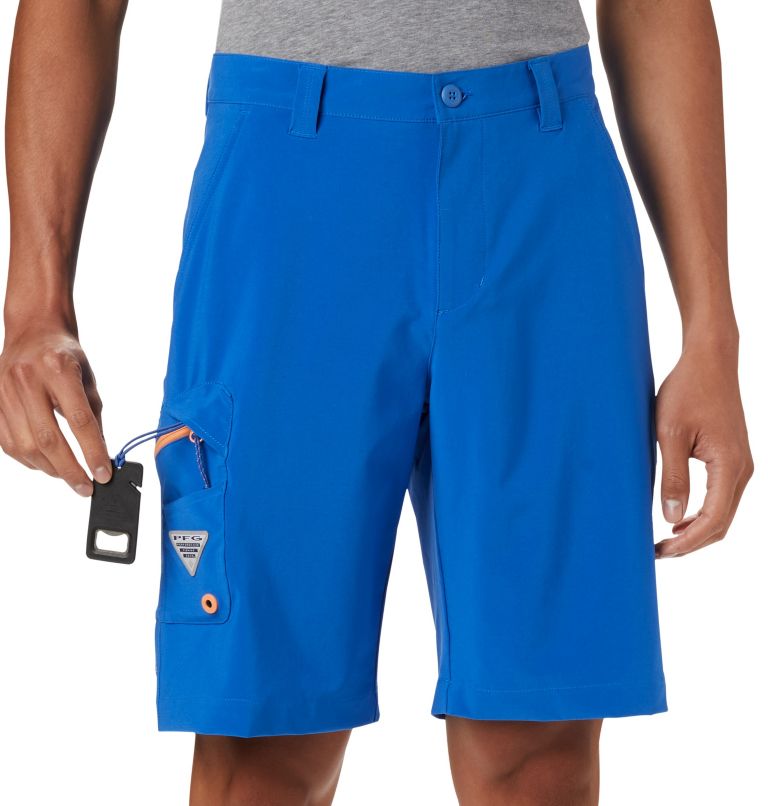 Short PFG Terminal Tackle pour homme, Color: Vivid Blue, Bright Nectar, image 3