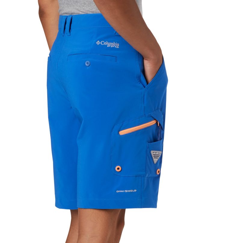 Men's PFG Terminal Tackle Shorts, Color: Vivid Blue, Bright Nectar, image 5