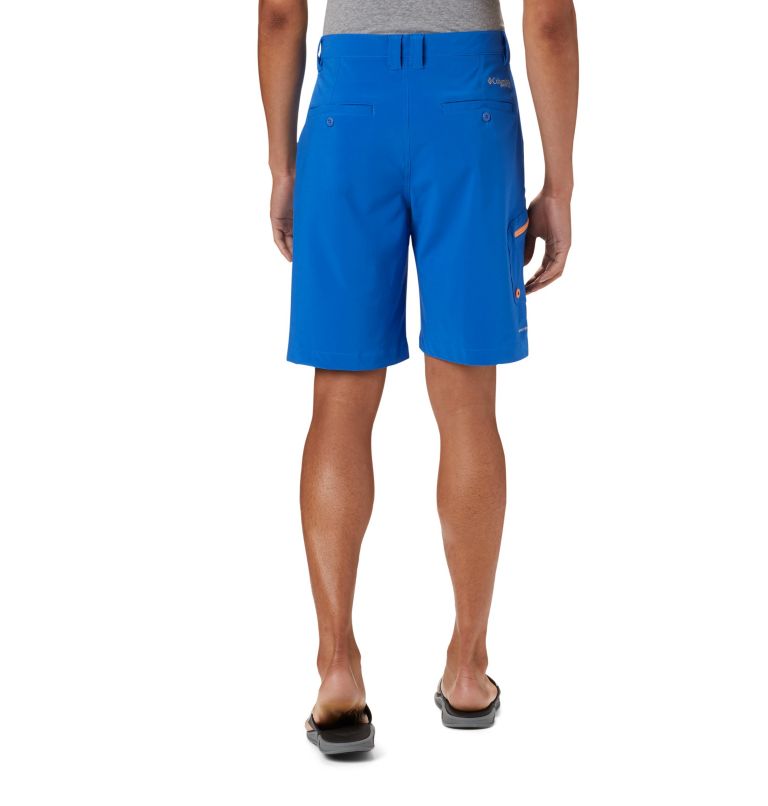 Men's PFG Terminal Tackle Shorts, Color: Vivid Blue, Bright Nectar, image 2
