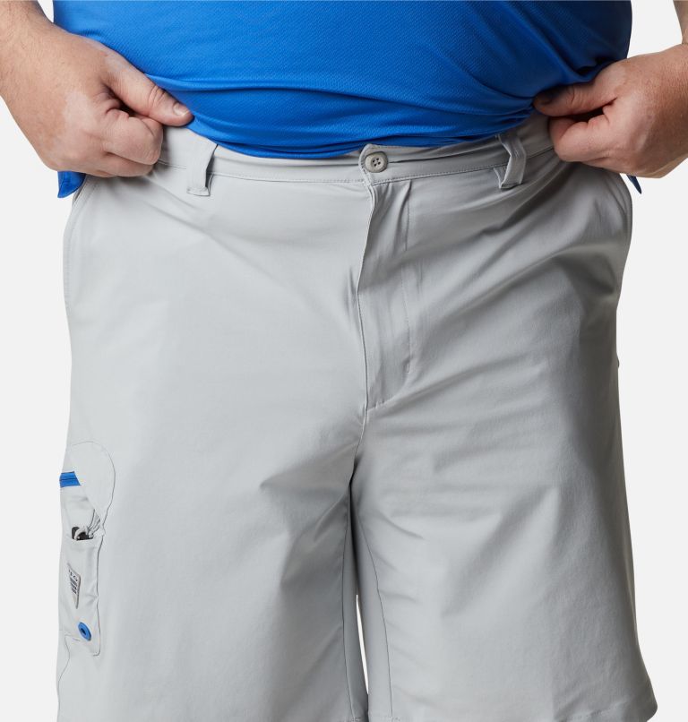 Thumbnail: Men's PFG Terminal Tackle Shorts - Big, Color: Cool Grey, Vivid Blue, image 4