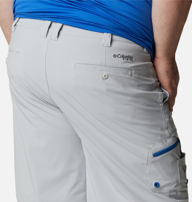Thumbnail: Men's PFG Terminal Tackle Shorts - Big, Color: Cool Grey, Vivid Blue, image 5