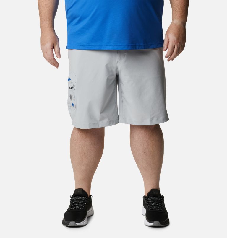 Thumbnail: Men's PFG Terminal Tackle Shorts - Big, Color: Cool Grey, Vivid Blue, image 1