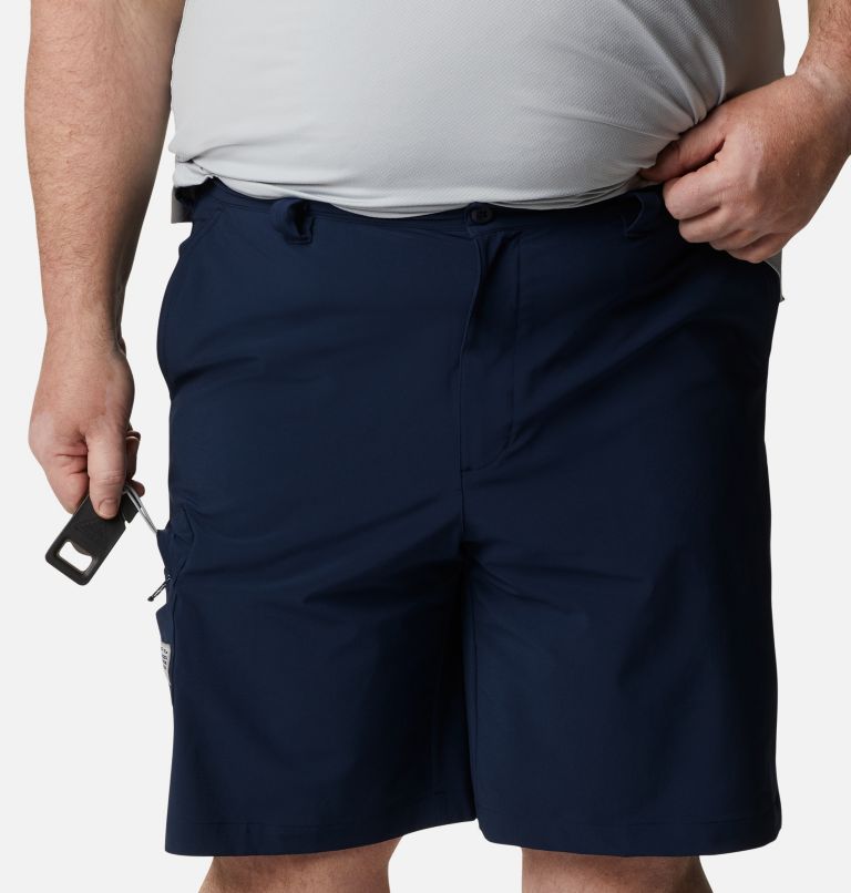 Thumbnail: Men's PFG Terminal Tackle Shorts - Big, Color: Collegiate Navy, White, image 6