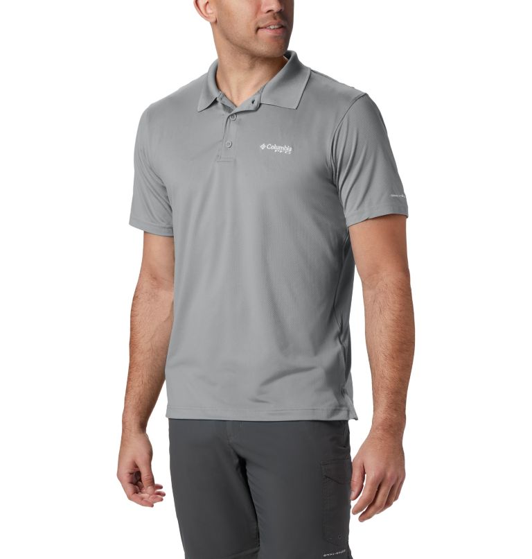 Men's Low Drag Offshore Polo, Color: Cool Grey, image 1