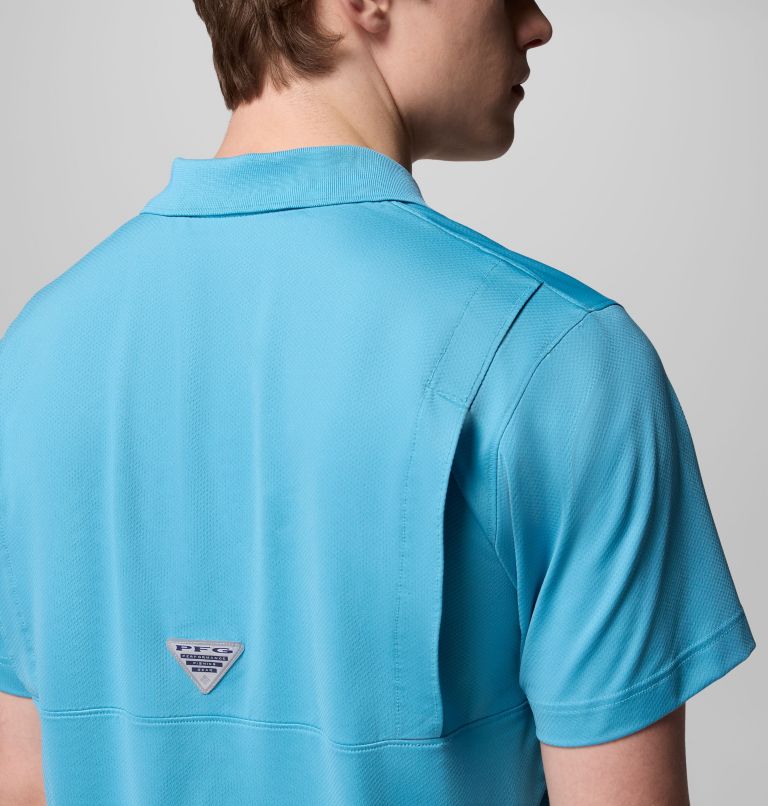 Men's Low Drag Offshore Polo, Color: Vintage Blue, image 6